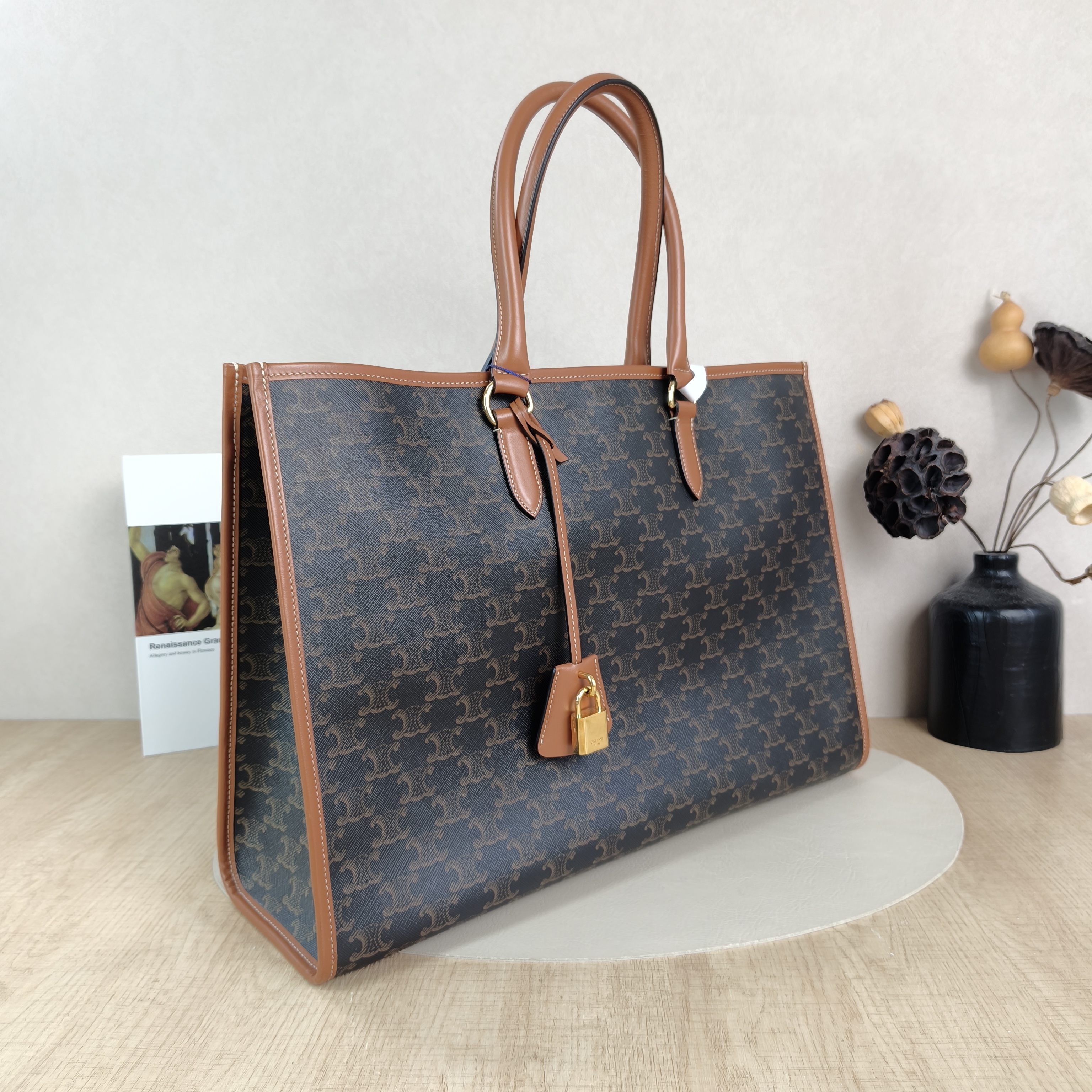 CELINE Top Handle Bag Horizontal Cabas Shopping Tote Monogram PVC Small43 × 10 × 30 cm — cover view 4 of 5