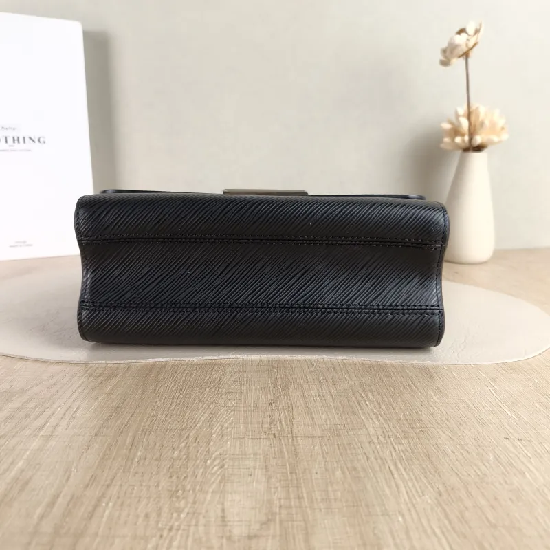 Louis Vuitton Crossbody Bag Twist Black Epi Embossed Calfskin Medium 23 × 9.5 × 17 cm — cover view 3 of 5