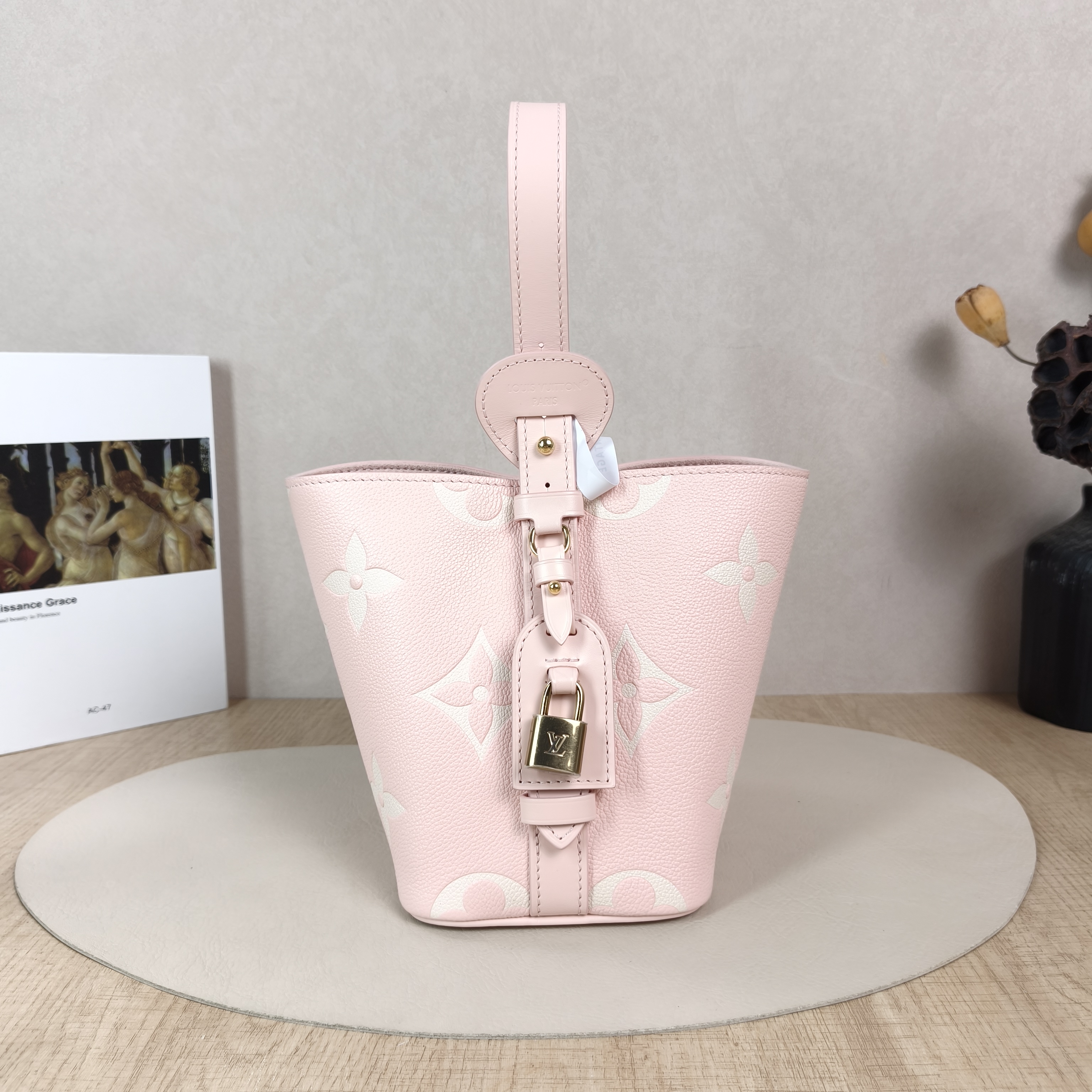 Louis Vuitton Top Handle Bag ALL IN BB · White Empreinte Embossed Calfskin BB18 × 12 × 16 cm
