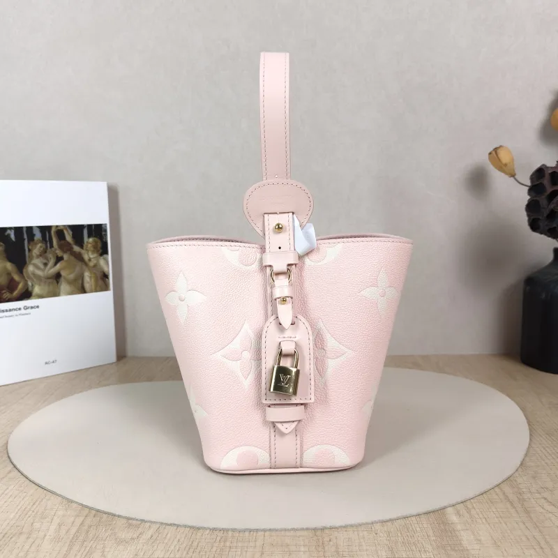 Louis Vuitton Top Handle Bag ALL IN BB · White Empreinte Embossed Calfskin BB18 × 12 × 16 cm