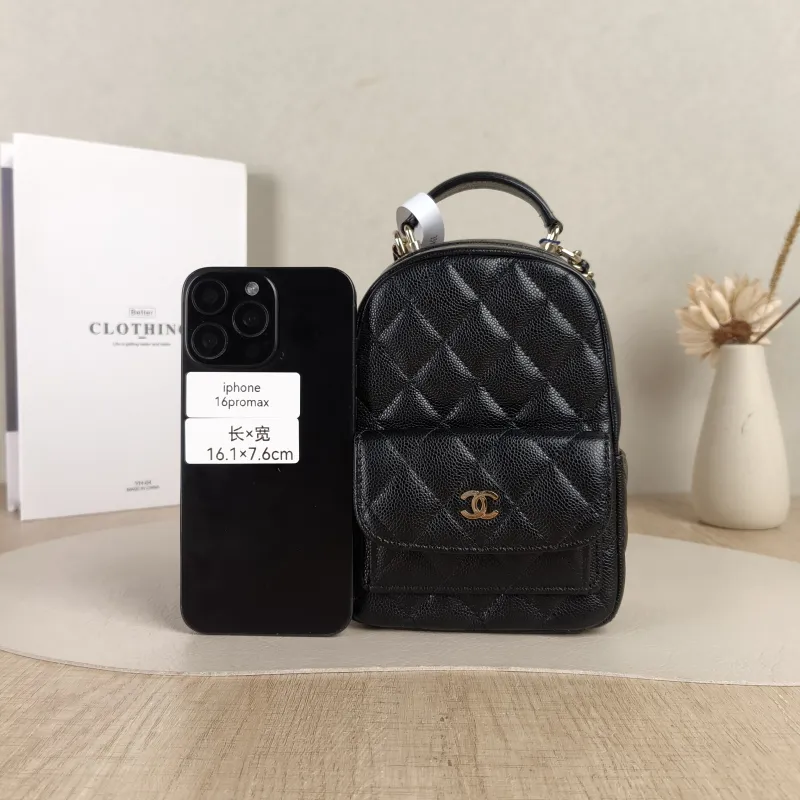 Chanel Backpack mini Backpack Collection Black Grained Calfskin One Size13 × 9 × 18 cm — cover view 5 of 5