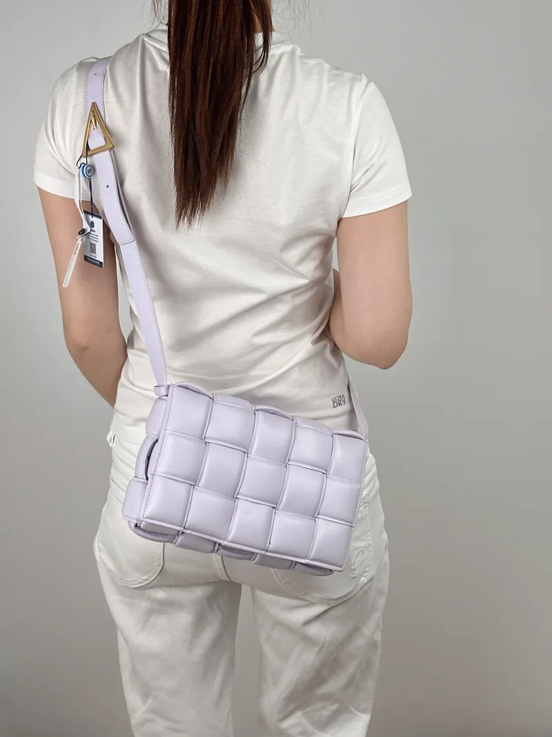 Bottega Veneta Crossbody Bag Padded Cassette Woven Lambskin Medium26 × 8 × 18 cm — on-model view 2 of 2