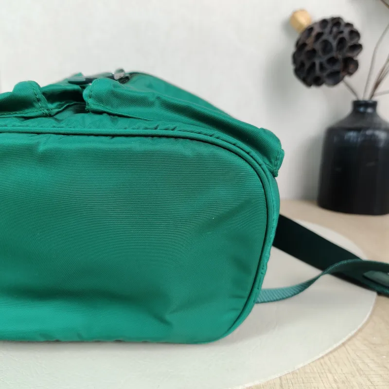 PRADA Backpack Nylon Backpack Green Nylon One Size 21 × 13 × 26 cm — detail view 2 of 11