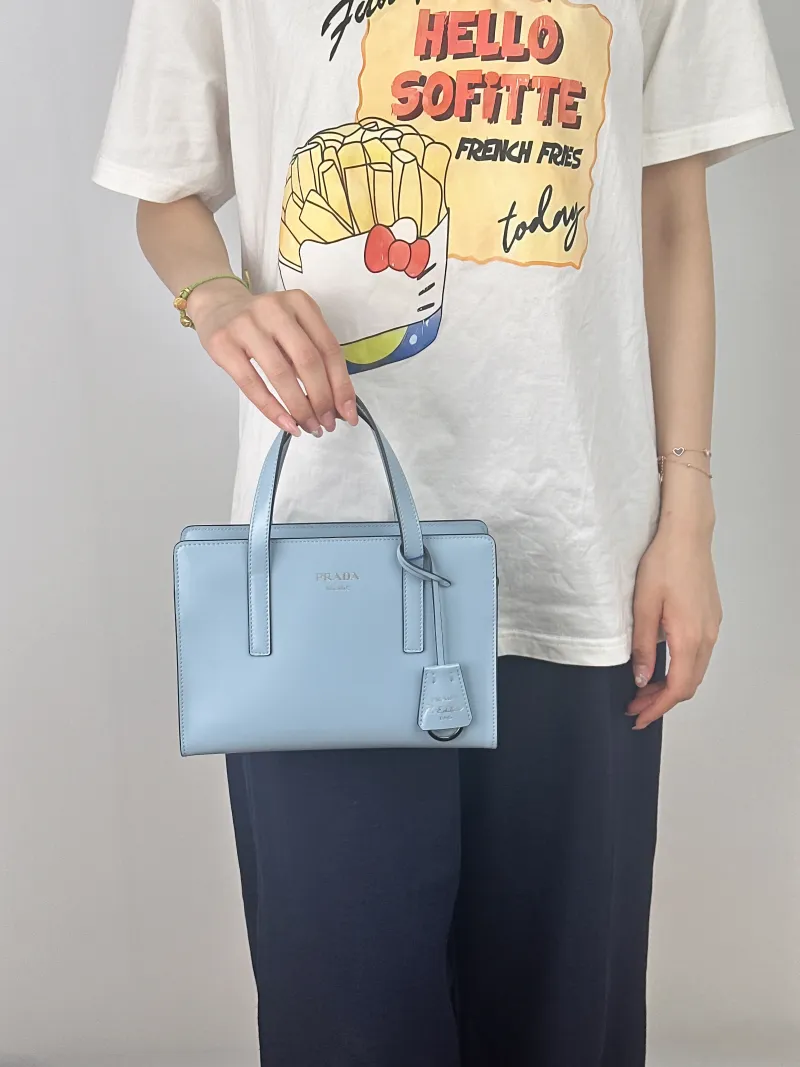 PRADA Shoulder Bag Re-Edition 1995 Crossbody Bag Blue One Size22 × 7 × 15 cm — on-model view 1 of 2