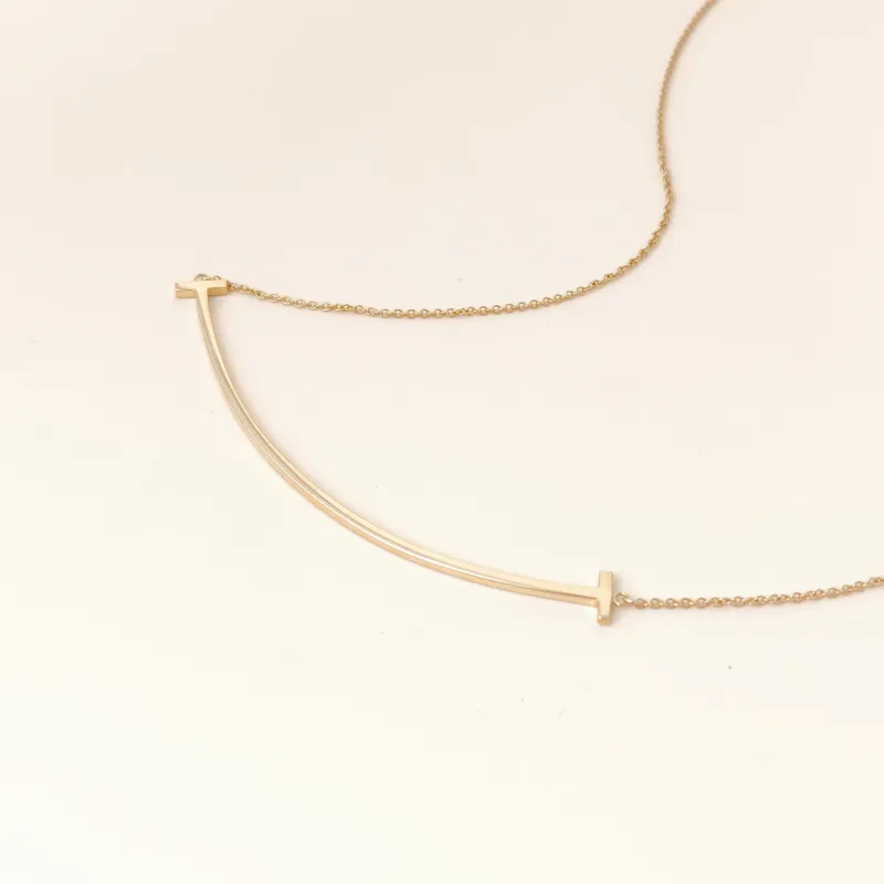 Tiffany&Co. Necklace T Collection Large Smile Necklace Yellow Gold Yellow Gold 18KY ellow Gold Large 45cm — cover view 8 of 11