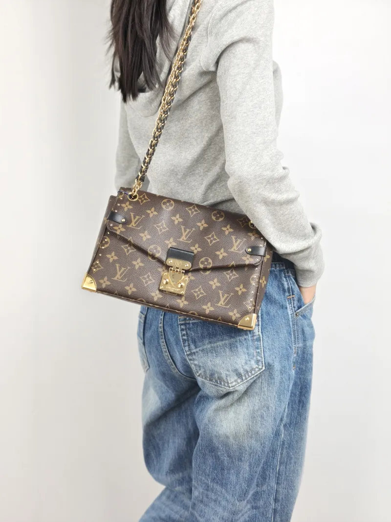Louis Vuitton Shoulder Bag Trunkie Box Chain Bag Monogram PVC Large 27 × 8 × 16 cm — on-model view 2 of 3