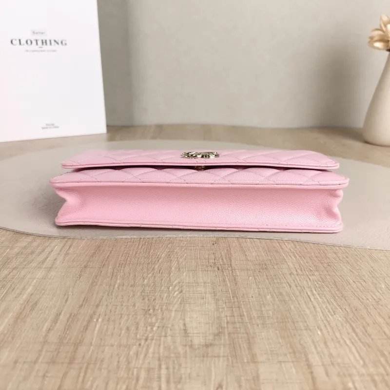 Chanel Shoulder Bag Baguette Bag Pink Calfskin One Size 22 × 3 × 10.5 cm — cover view 5 of 5