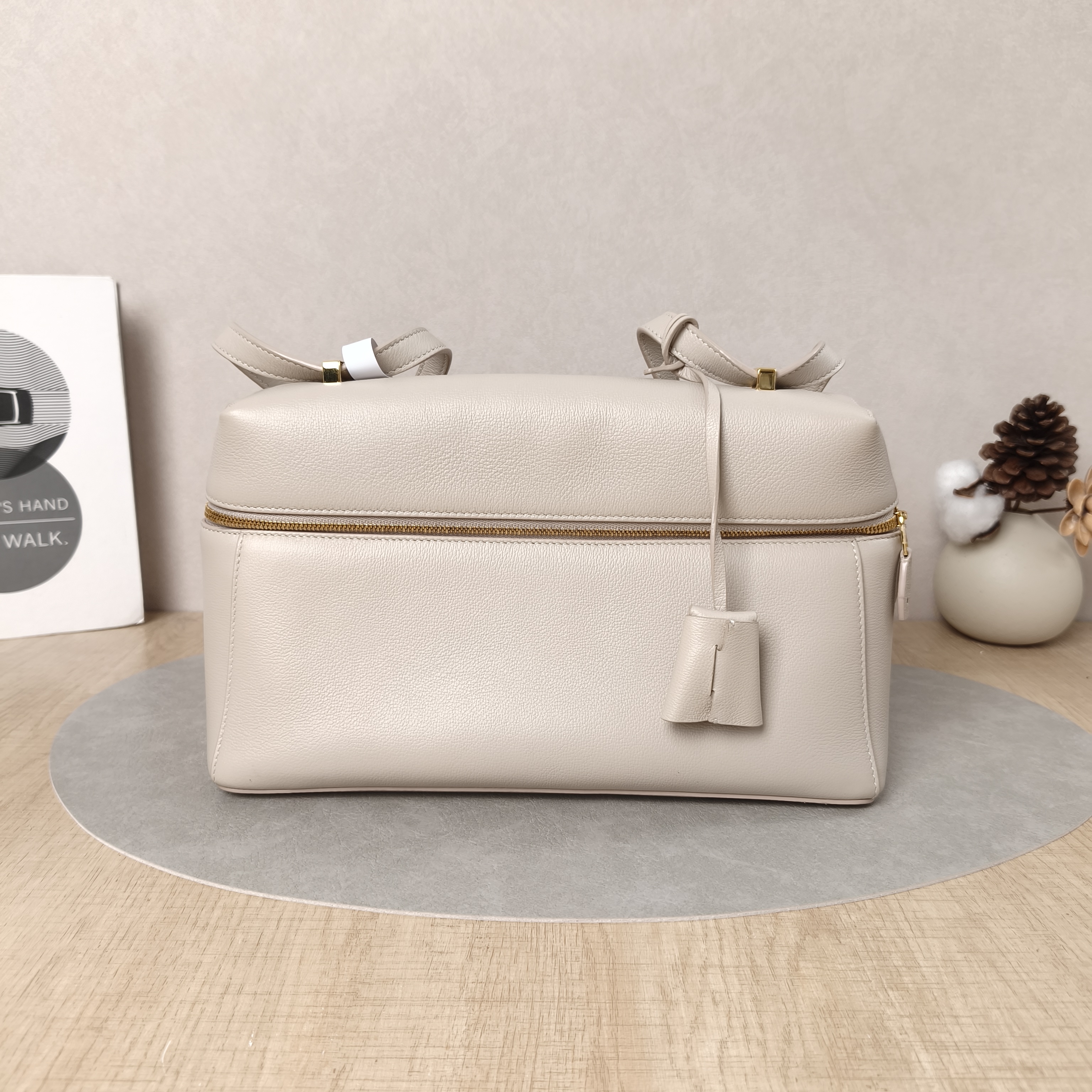 Loro Piana Crossbody Bag Extra Bag L27 Grey Calfskin One Size27 × 10 × 16 cm