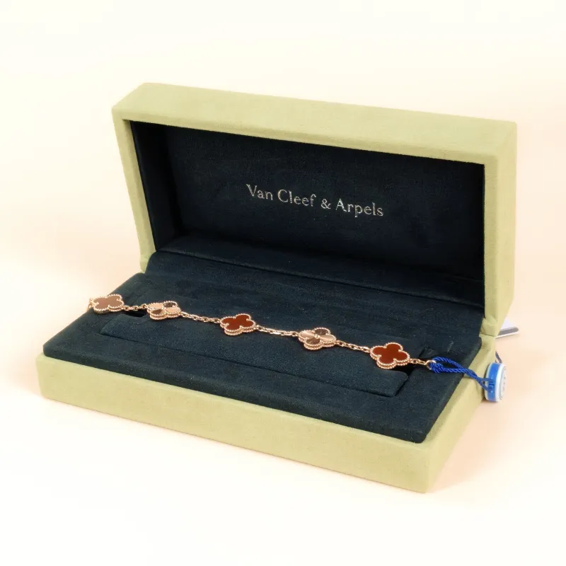 Van Cleef & Arpels Bracelet Alhambra Alhambra Collection Five-Motif Bracelet 18KR ose Gold Vintage Small16cm 3cm — cover view 2 of 8