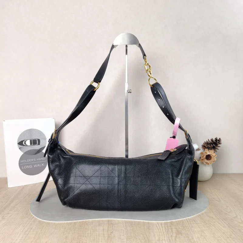 DIOR Shoulder Bag D-Journey Shoulder Bag Hobo Black Calfskin Medium 33 × 15 × 16 cm — cover view 2 of 6