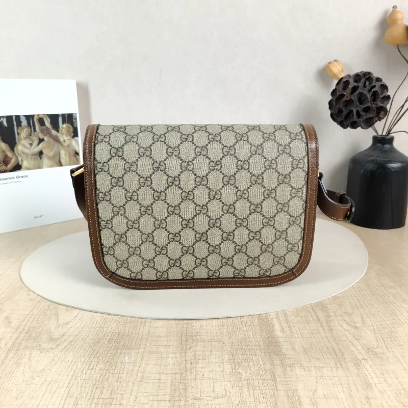 GUCCI Shoulder Bag Horsebit 1955 Horsebit Medium Monogram PVC Medium 25 × 8 × 18 cm — cover view 5 of 5