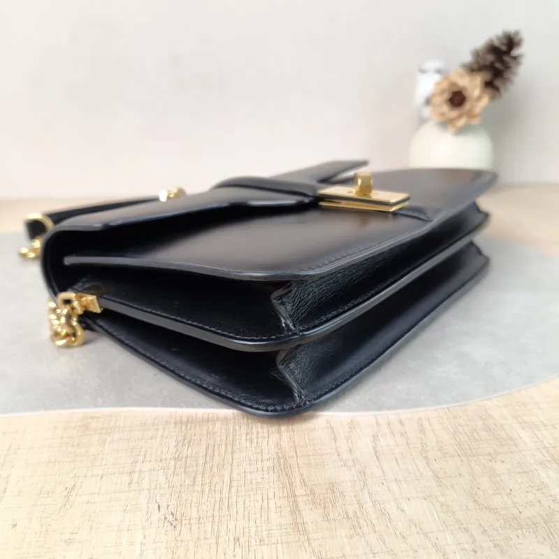 CELINE Shoulder Bag 16 Chain Bag Black Calfskin One Size 23 × 6.5 × 16 cm — detail view 1 of 13