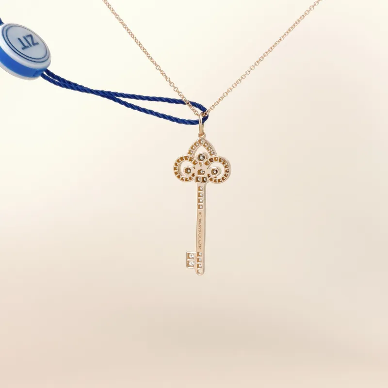 Tiffany&Co. Necklace Keys Collection Pavé Diamond Necklace Pendant Rose Gold Diamond18KR ose Gold One Size45cm — cover view 13 of 13
