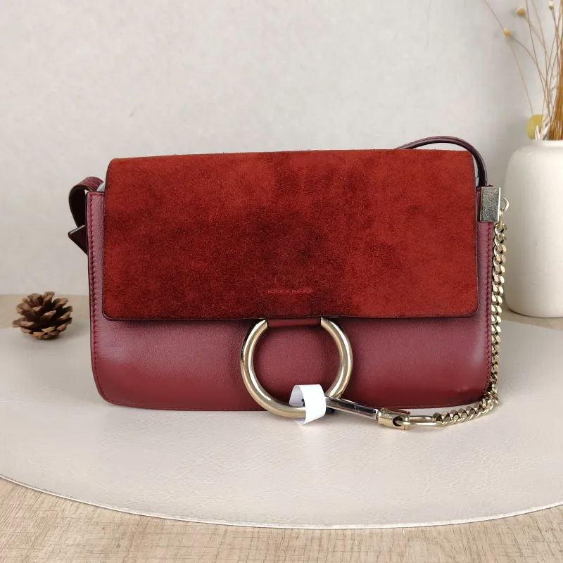 Chloé Crossbody Bag Crossbody Bag Red Suede One Size23.5 × 3 × 16 cm