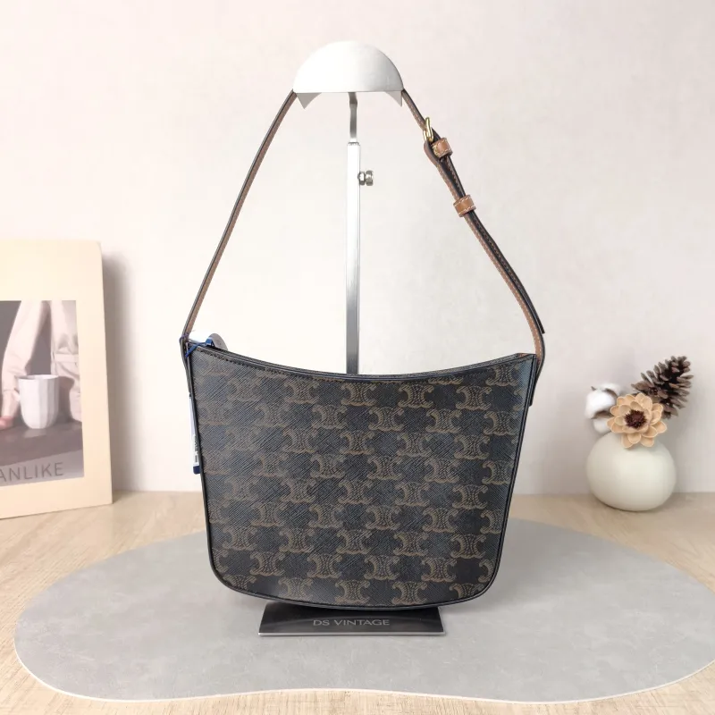 CELINE Shoulder Bag Croque Hobo Monogram PVC Medium 18.5 × 2 × 15.5 cm