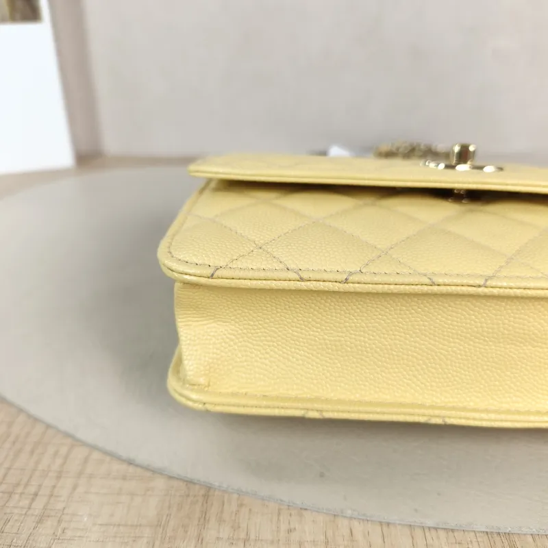 Chanel Backpack Backpack Yellow Grained Calfskin One Size 18 × 4 × 13 cm — detail view 5 of 12