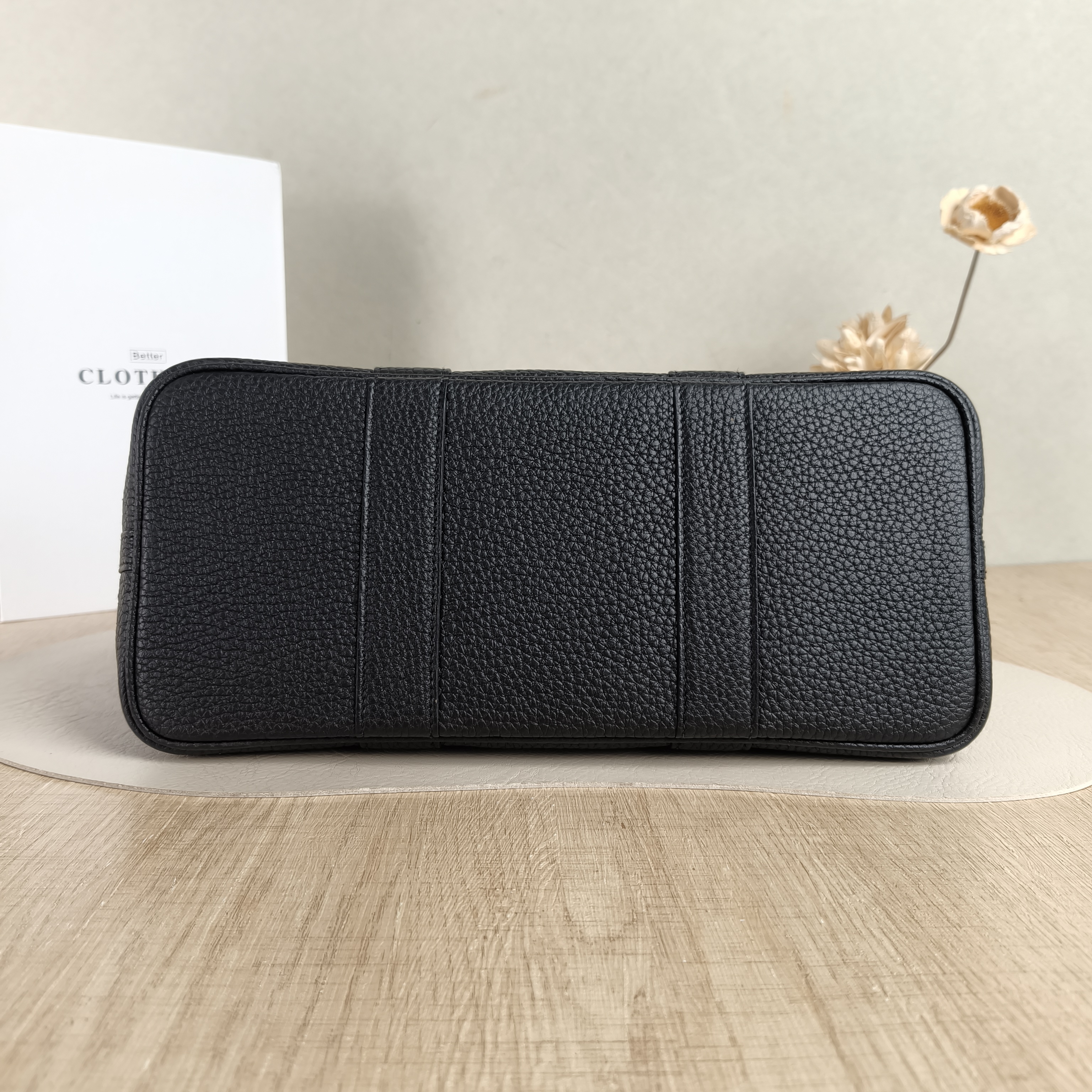 Hermès Top Handle Bag Garden Party 30 3089Black Canvas · Negonda Calfskin Medium30 × 13 × 21 cm — cover view 3 of 5