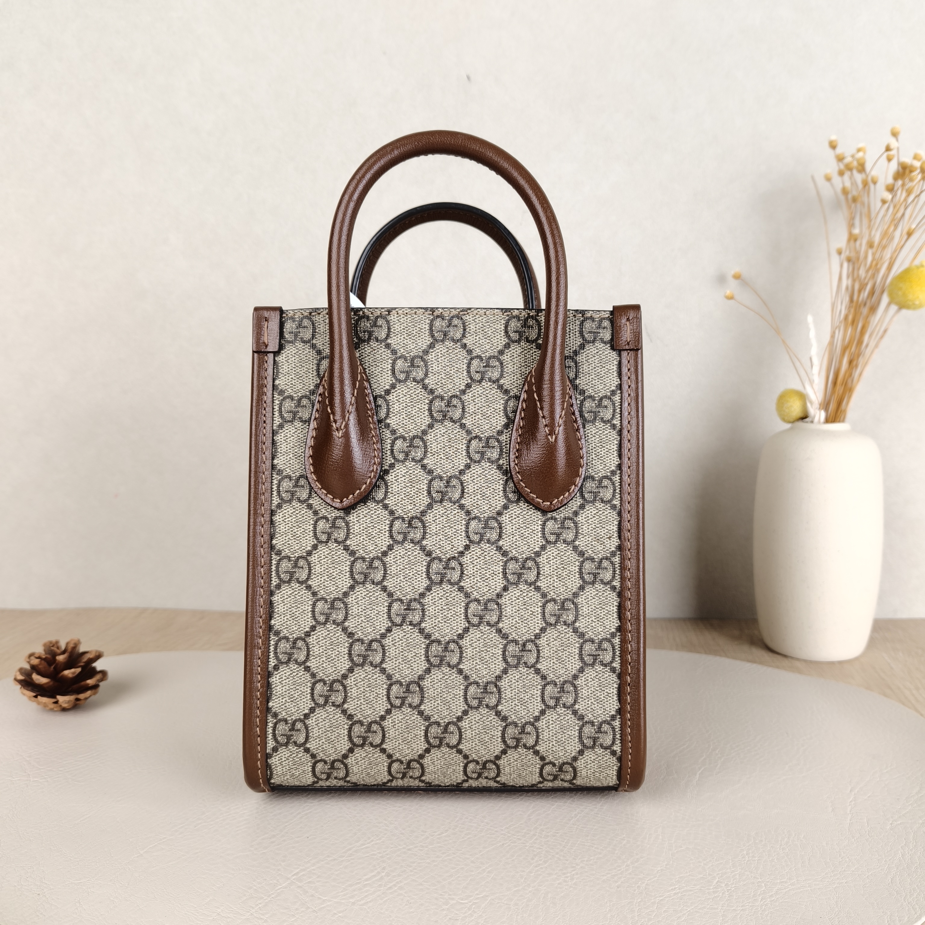 GUCCI Crossbody Bag GG Retro Collection Tote Bag Brown PV Cmini16 × 7 × 20 cm — cover view 3 of 5
