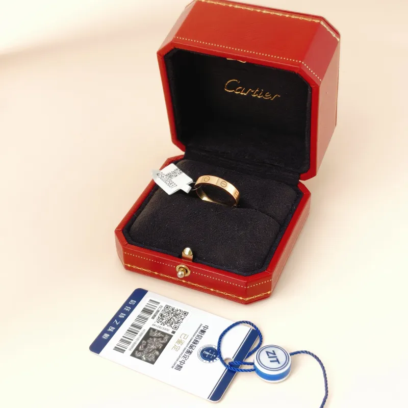 CARTIER Ring Love Rose Gold Diamond18KR ose Gold Small 4 ，57 — cover view 2 of 9