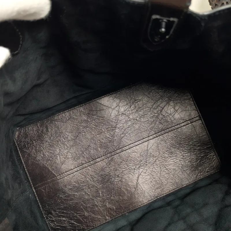 DIOR Top Handle Bag TOUJOURS Black so black Waxed Leather Medium 28.5 × 17 × 21.5 cm — detail view 2 of 12
