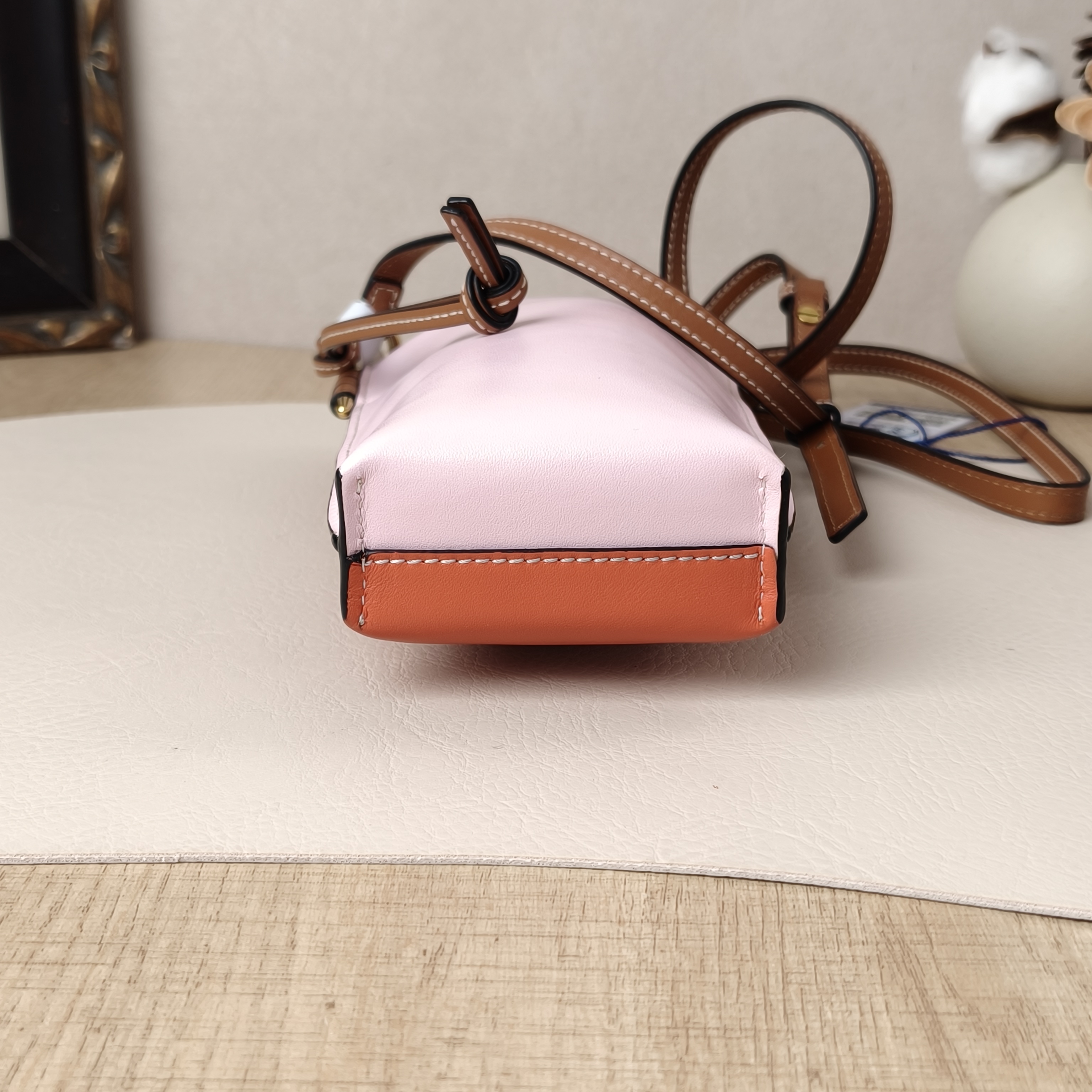 LOEWE Crossbody Bag Pink Calfskin One Size8 × 3.5 × 19 cm — cover view 8 of 9