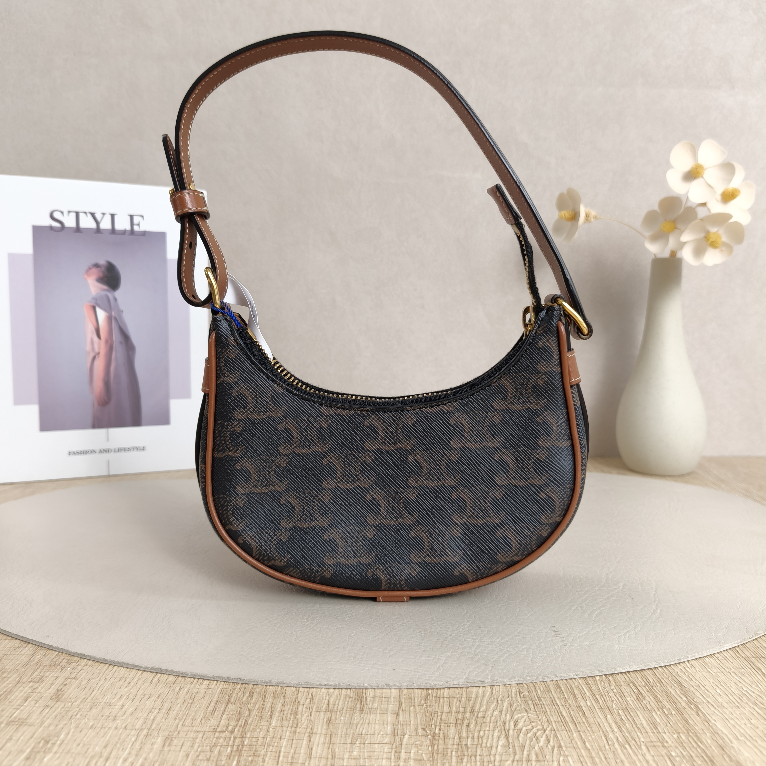 CELINE AVA mini Brown Monogrampvc · 16 × 4 × 8.5 cm
