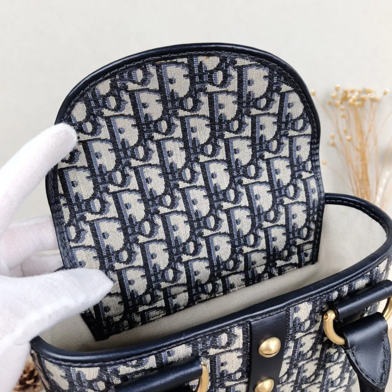 DIOR Shoulder Bag Signature avenue Bucket Blue Canvas One Size 22 × 9 × 22.5 cm — detail view 6 of 11