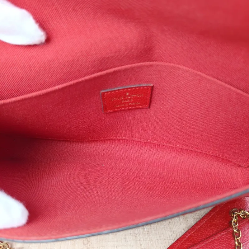 Louis Vuitton Crossbody Bag Pochette Félicie Red Calfskin Small21 × 3 × 12 cm — detail view 2 of 13