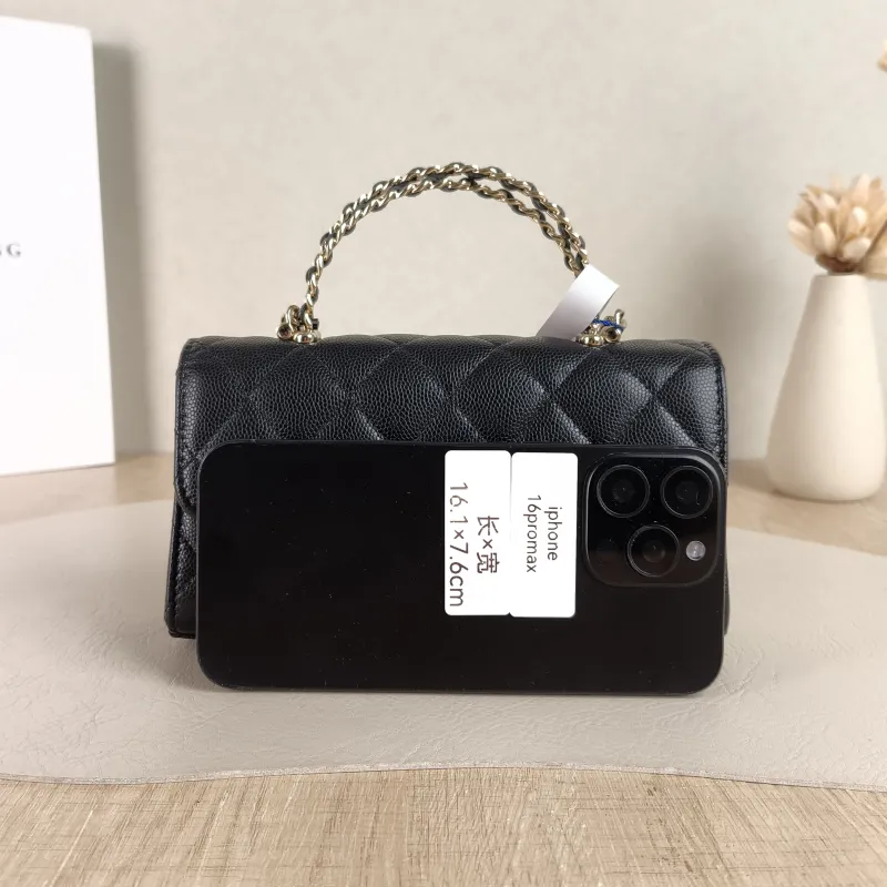 Chanel Crossbody Bag kelly Black Grained Calfskin One Size 18 × 4.5 × 10 cm — cover view 5 of 6
