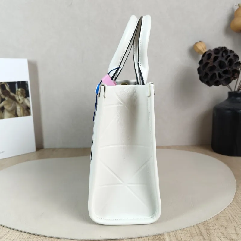 PRADA Top Handle Bag Tote Bag White Calfskin Small 24 × 10 × 18.5 cm — detail view 2 of 13