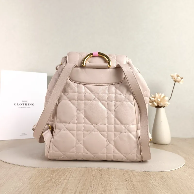 DIOR Backpack Caro Shoulder Bag Pink SL ambskin Medium 23 × 12.5 × 26.5 cm — cover view 2 of 5