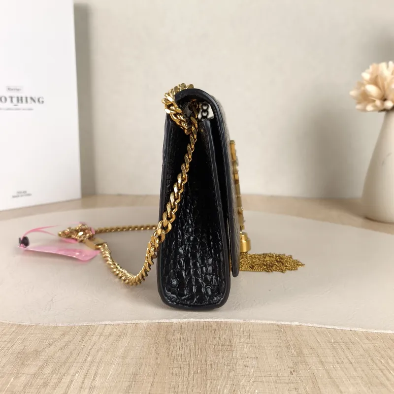 SAINT LAURENT Crossbody Bag KATE Edition Black Calfskin Small 20 × 5 × 12.5 cm — detail view 2 of 10