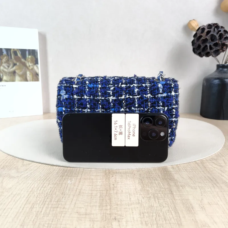 Chanel Crossbody Bag Classic Flap Large Mini CF Mini Blue mini 20 × 6 × 12 cm — cover view 3 of 6