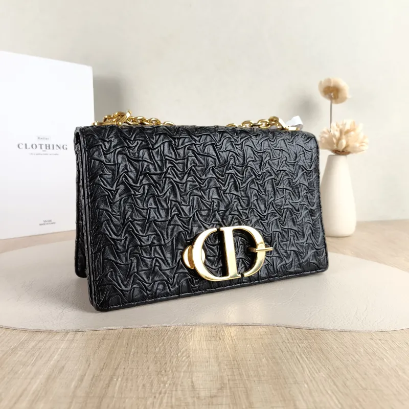 DIOR Crossbody Bag 30Montaigne 30 Edition Black Lambskin Medium 25 × 8 × 16.5 cm — cover view 2 of 5