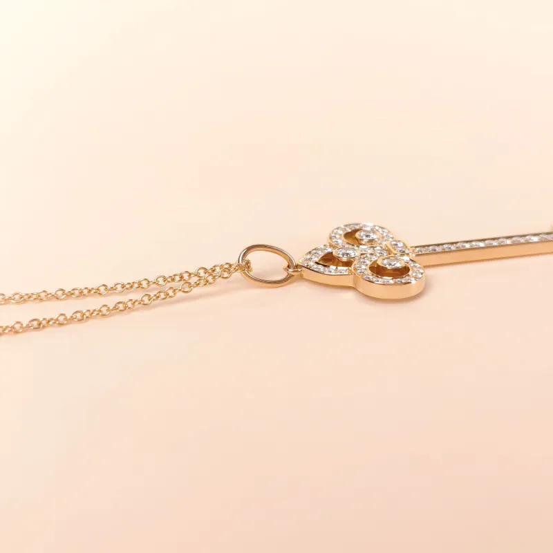 Tiffany&Co. Necklace Keys Collection Pavé Diamond Necklace Rose Gold Diamond18KR ose Gold One Size 40cm — cover view 9 of 11