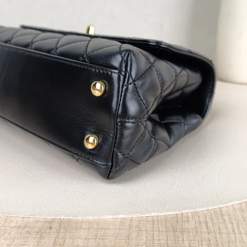 Chanel Crossbody Bag Coco Handle​Black Calfskin Small24 × 10 × 14 cm — detail view 10 of 13