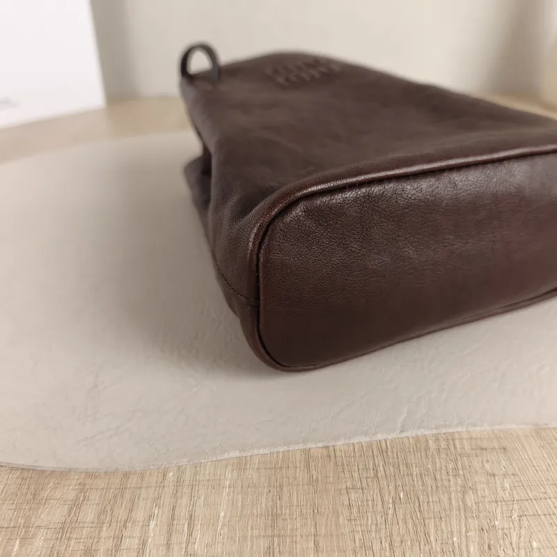 Miumiu Crossbody Bag logo Brown Lambskin One Size 14 × 6 × 16.5 cm — detail view 1 of 8