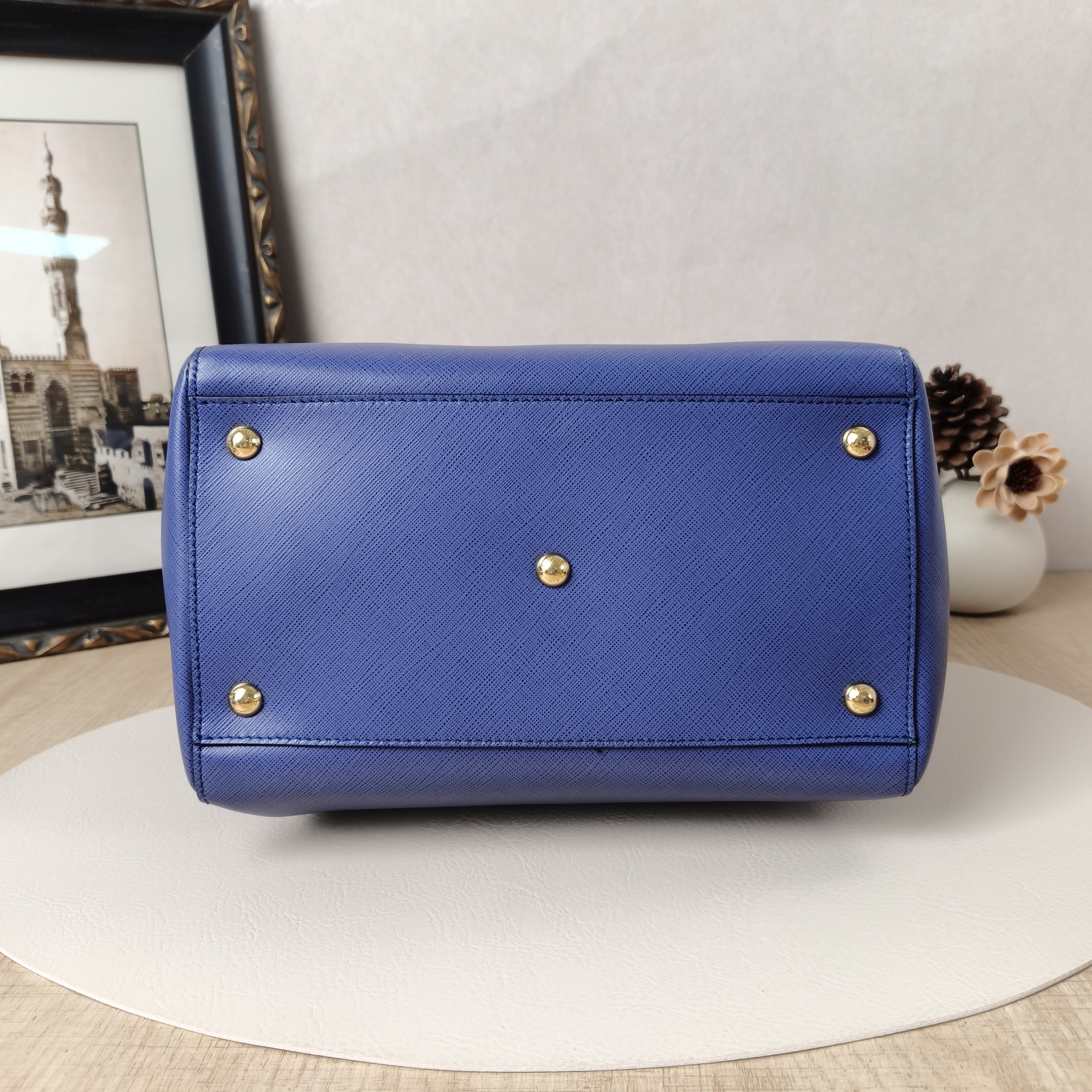 FERRAGAMO Shoulder Bag Tote Bag Navy Calfskin One Size25 × 15 × 27 cm — cover view 9 of 9
