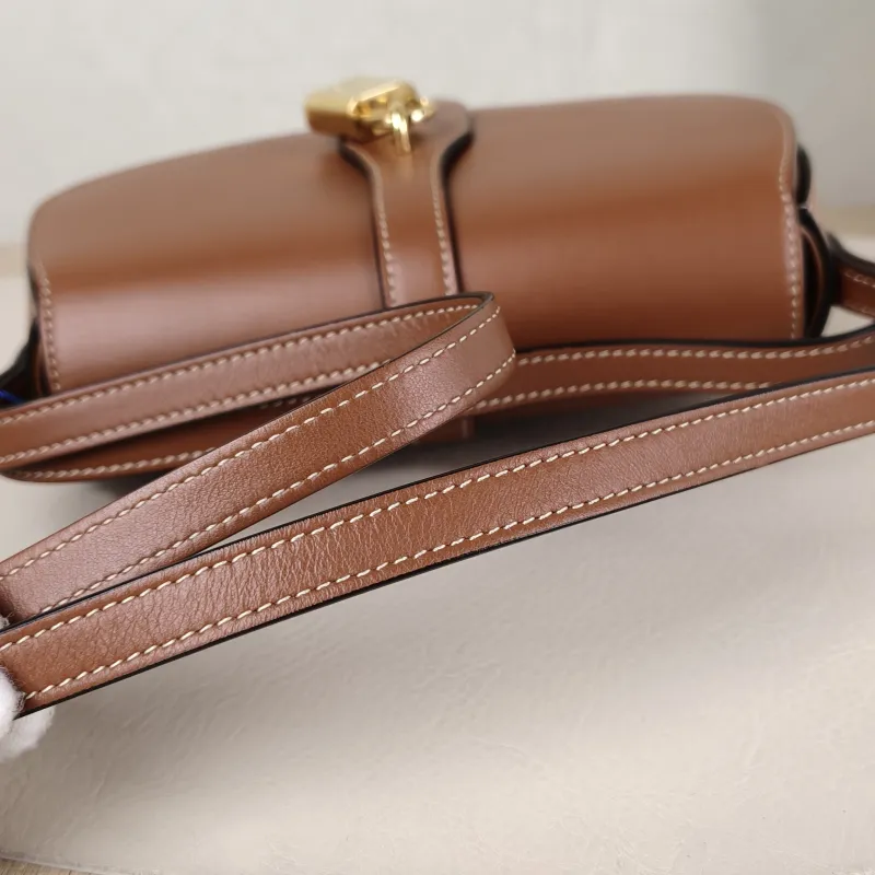 CELINE Crossbody Bag TABOU Brown Calfskin Mini 18 × 5 × 8 cm — detail view 1 of 11