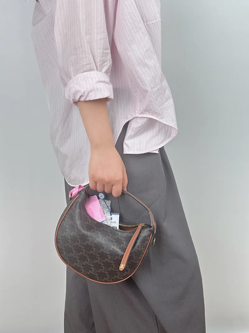 CELINE Crossbody Bag TEEN LULU hobo Monogram PVC Small 21 × 5 × 24 cm — on-model view 2 of 2