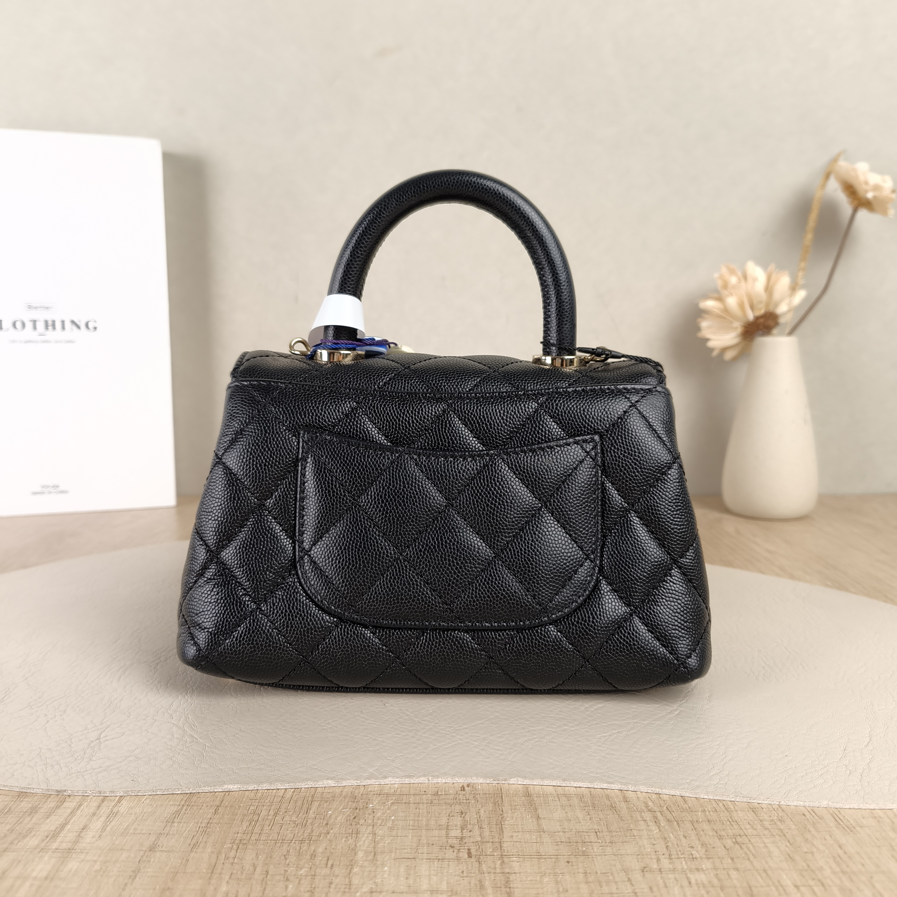 Chanel Top Handle Bag Coco HandleBlack Grained Calfskinmini19 × 9 × 13 cm — cover view 2 of 5