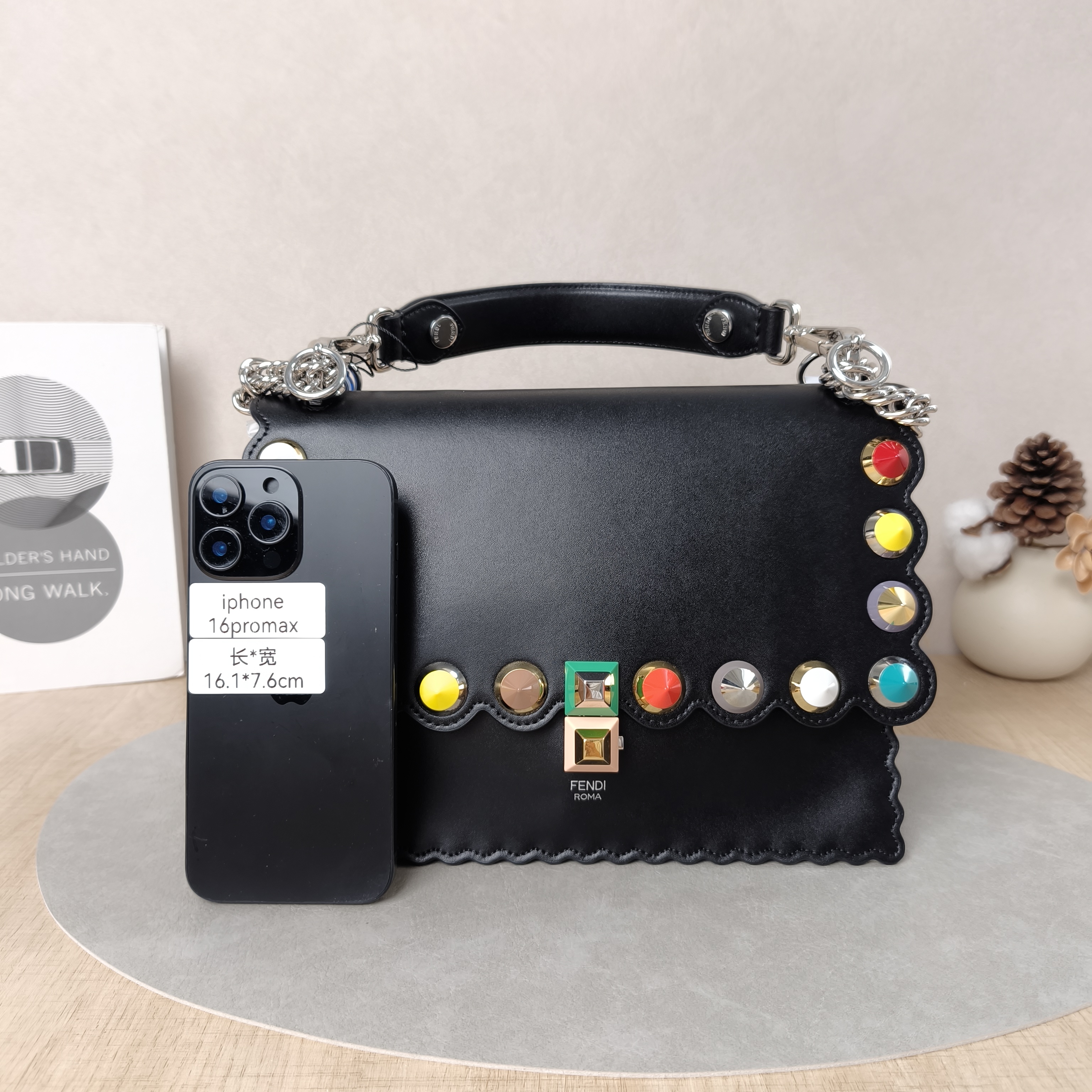 FENDI Crossbody Bag Crossbody Bag Black Calfskin One Size25 × 10 × 18 cm — cover view 2 of 5