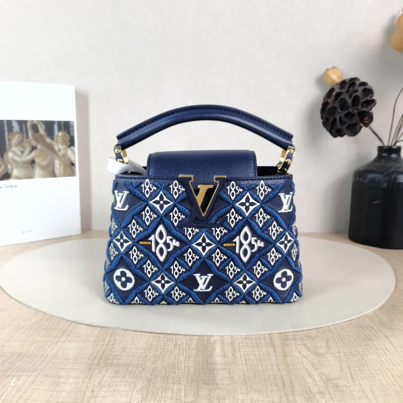 Louis Vuitton Crossbody Bag Capucines 1854 Calfskin Embroidered Mini 21 × 8 × 14 cm