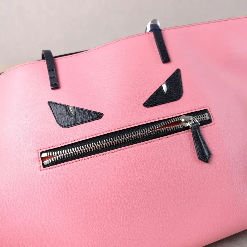 FENDI Top Handle Bag Top Handle Bag Pink Calfskin 35 × 14 × 27 cm — detail view 9 of 13