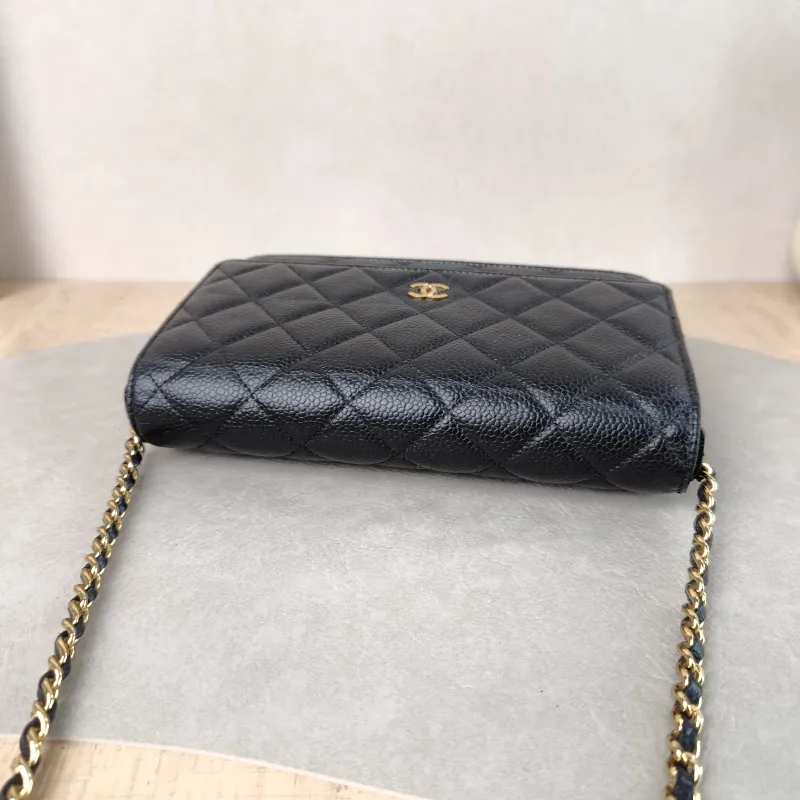 Chanel Crossbody Bag Classic Flap WOC CF WOCWOC Bag Black Grained Calfskin Mini 19.2 × 3.5 × 12.3 cm 25 — detail view 5 of 14