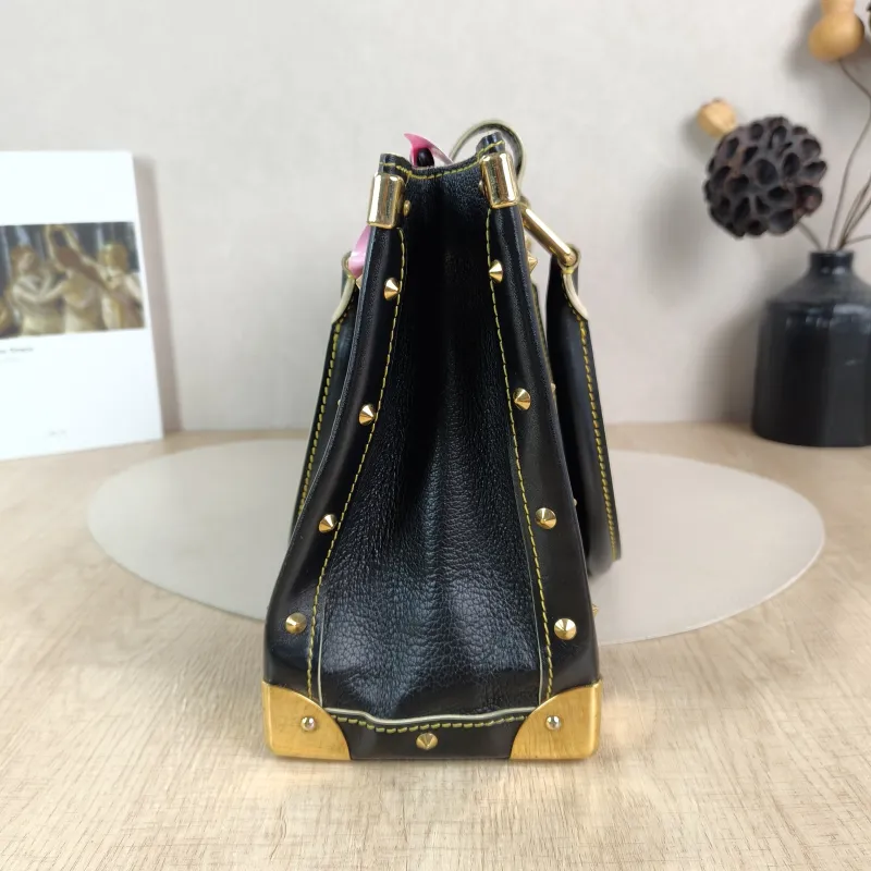 Louis Vuitton Top Handle Bag Suhali Vintage Black Calfskin One Size 36 × 12 × 22 cm — detail view 4 of 12