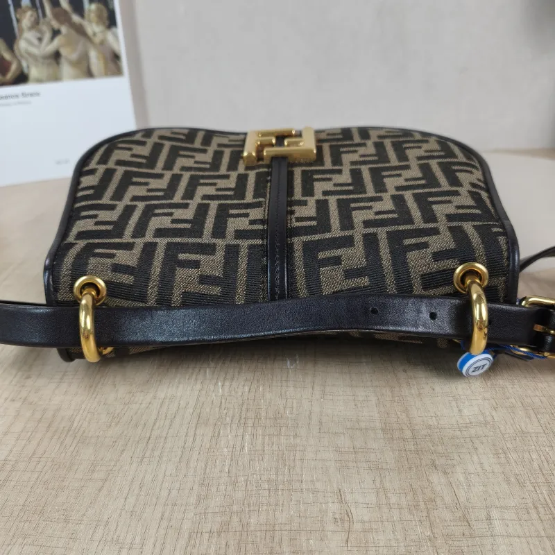 FENDI Crossbody Bag Crossbody Bag Monogram Canvas One Size 25 × 8 × 19 cm — detail view 12 of 13