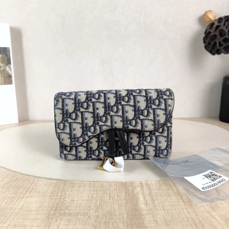 DIOR Belt Bag Saddle Belt Bag Blue Canvas One Size 17 × 3.5 × 10.5 cm — cover view 4 of 6