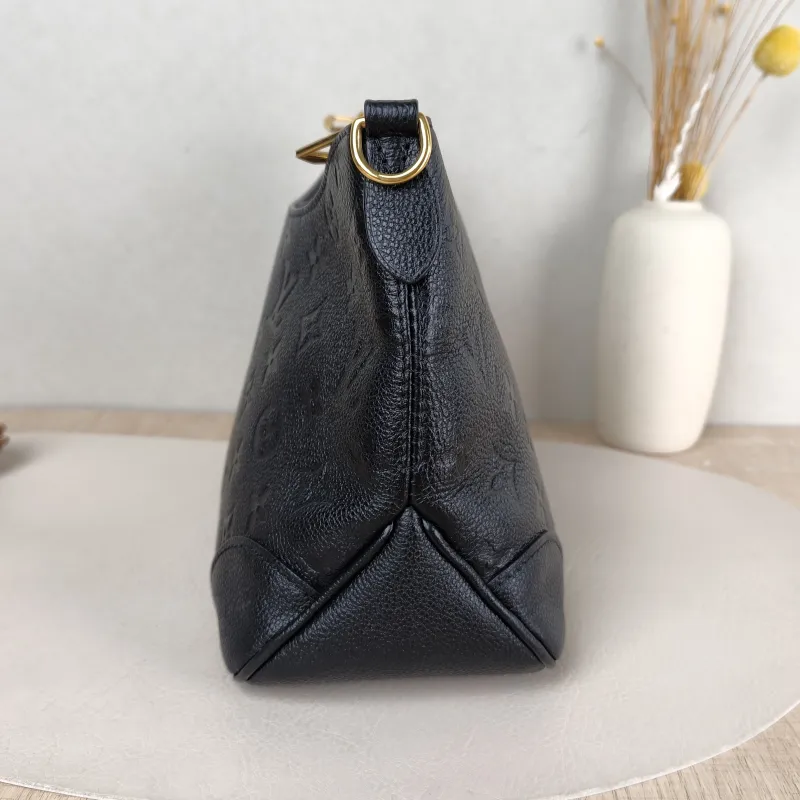 Louis Vuitton Crossbody Bag Boulogne Black Monogram Empreinte Embossed Calfskin Small 26 × 9.5 × 16 cm — detail view 1 of 10