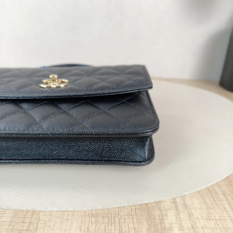 Chanel Backpack Backpack Black Grained Calfskin One Size18.2 × 5 × 14 cm — detail view 6 of 14
